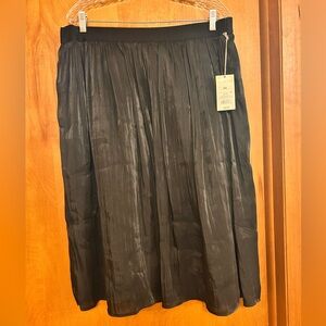 A New Day Pleated Unique Black Skirt Size XXL NET